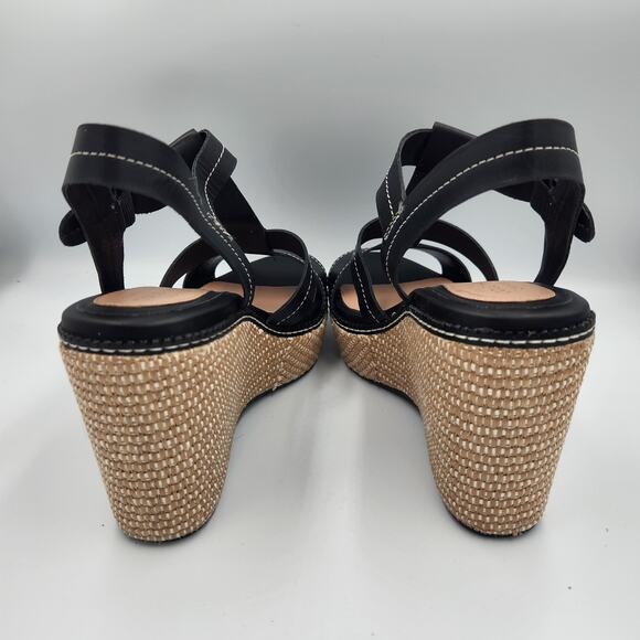 Cole Haan Cloudfree All day Womens Black Wedge Sandals Size 8 - Picture 2 of 5